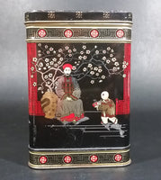 Vintage Bristow's Assorted Toffee Oriental Asian Black, Red, Gold Themed Tin Container - Treasure Valley Antiques & Collectibles