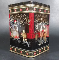 Vintage Bristow's Assorted Toffee Oriental Asian Black, Red, Gold Themed Tin Container - Treasure Valley Antiques & Collectibles