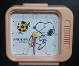 Vintage 1958 Citizen United Feature Syndicate Snoopy Playing Soccer Pink Alarm Clock Collectible - Treasure Valley Antiques & Collectibles