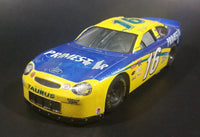 1998 Racing Champions Nascar #16 Ted Musgrave Primestar 1/24 Scale Ford Taurus Blue and Yellow Die Cast Model Toy Race Car Vehicle - Treasure Valley Antiques & Collectibles