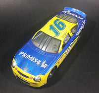 1998 Racing Champions Nascar #16 Ted Musgrave Primestar 1/24 Scale Ford Taurus Blue and Yellow Die Cast Model Toy Race Car Vehicle - Treasure Valley Antiques & Collectibles