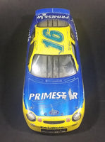 1998 Racing Champions Nascar #16 Ted Musgrave Primestar 1/24 Scale Ford Taurus Blue and Yellow Die Cast Model Toy Race Car Vehicle - Treasure Valley Antiques & Collectibles