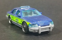 2016 Matchbox City 2006 Ford Crown Victoria LAX Taxi Blue Die Cast Toy Car Vehicle - Los Angeles Airport Taxi - Treasure Valley Antiques & Collectibles