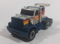Vintage Tonka 061 GMC Semi Truck Big Rig Teal Blue & Silver Pressed Steel Toy Vehicle w/ Spoiler - Treasure Valley Antiques & Collectibles