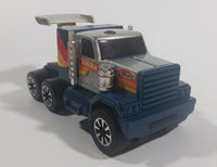Vintage Tonka 061 GMC Semi Truck Big Rig Teal Blue & Silver Pressed Steel Toy Vehicle w/ Spoiler - Treasure Valley Antiques & Collectibles