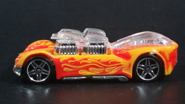 2010 Hot Wheels Color Shifters Classic To Flames What-4-2 Yellow Orange Die Cast Toy Car Vehicle - Treasure Valley Antiques & Collectibles