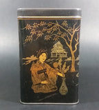 Vintage Lipton's Tea The Most Delicious The World Produces Asian Ladies Black & Gold Tin - Treasure Valley Antiques & Collectibles