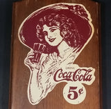 Vintage Coca-Cola Coke 5 ¢ Metal & Wooden Wall Mount Pop Bottle Opener - North Columbia Trading Company Enderby, B.C. - Treasure Valley Antiques & Collectibles