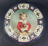 Vintage 1950s Peek Frean's Biscuits Tin with Portrait of French Boy Holding Dog by C. Bremont - Treasure Valley Antiques & Collectibles