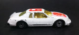 1980s Yatming Ford Thunderbird White 19 Red Flames No. 1033 Die Cast Toy Car Vehicle - Made in Thailand - Treasure Valley Antiques & Collectibles