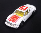 1980s Yatming Ford Thunderbird White 19 Red Flames No. 1033 Die Cast Toy Car Vehicle - Made in Thailand - Treasure Valley Antiques & Collectibles