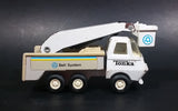 Vintage Early 1980s Tonka Bell Systems Telephone Repair Crane Boom Truck White Pressed Steel Toy Car Vehicle Collectible - Treasure Valley Antiques & Collectibles