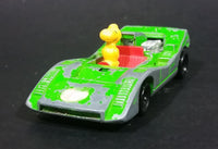 Rare Vintage 1972 United Features Syndicate Charlie Brown Snoopy Woodstock Green Aviva No. C2 Die Cast Toy Car Vehicle - Treasure Valley Antiques & Collectibles