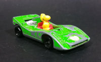 Rare Vintage 1972 United Features Syndicate Charlie Brown Snoopy Woodstock Green Aviva No. C2 Die Cast Toy Car Vehicle - Treasure Valley Antiques & Collectibles