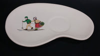 Vintage Niderviller Skiing Chalet Boy and Girl on Skis Ceramic Pottery Mug Tea and Toast Cup & Saucer Set - Treasure Valley Antiques & Collectibles