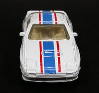 1988 Maisto Mazda RX-7 Turbo #33 White w/ Blue & Red Stripes Die Cast Toy Car Vehicle - Treasure Valley Antiques & Collectibles