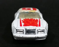 1980s Yatming Ford Thunderbird White 19 Red Flames No. 1033 Die Cast Toy Car Vehicle - Made in Thailand - Treasure Valley Antiques & Collectibles