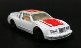 1980s Yatming Ford Thunderbird White 19 Red Flames No. 1033 Die Cast Toy Car Vehicle - Made in Thailand - Treasure Valley Antiques & Collectibles