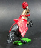 Vintage 1971 Britains Ltd Medieval Knight's Horse Red - Missing The Knight - Made in China - Treasure Valley Antiques & Collectibles