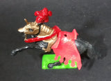 Vintage 1971 Britains Ltd Medieval Knight's Horse Red - Missing The Knight - Made in China - Treasure Valley Antiques & Collectibles