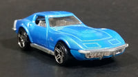 2009 Hot Wheels Dream Garage '69 Corvette Stingray Blue Die Cast Toy Muscle Car Vehicle