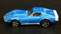 2009 Hot Wheels Dream Garage '69 Corvette Stingray Blue Die Cast Toy Muscle Car Vehicle