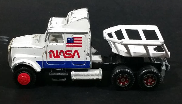 Vintage Majorette NASA White Semi Tractor Truck Rocket Hauler 1/87 Scale Die Cast Toy Car Vehicle - Treasure Valley Antiques & Collectibles