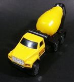 1990 Tonka CC-2571 Cement Mixer Truck Yellow Plastic Toy Car Construction Equipment Machinery Vehicle