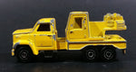 Vintage 1980s Majorette Movers Crane Truck Yellow #283 1/100 Die Cast Metal Toy Construction Equipment Vehicle - Treasure Valley Antiques & Collectibles