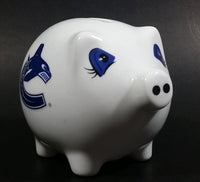 Vancouver Canucks NHL Ice Hockey White Ceramic Piggy Coin Bank - Official NHL Product - Treasure Valley Antiques & Collectibles