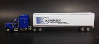 Liberty Classics Old Republic Insurance Company of Canada Peterbilt Semi Tractor Trailer Blue White Die Cast & Steel Coin Bank - Treasure Valley Antiques & Collectibles