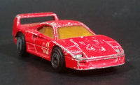 1989 Hot Wheels Ferrari F40 Red Die Cast Toy Dream Luxury Super Car Vehicle Opening Rear Mount Engine - Treasure Valley Antiques & Collectibles