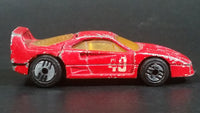 1989 Hot Wheels Ferrari F40 Red Die Cast Toy Dream Luxury Super Car Vehicle Opening Rear Mount Engine - Treasure Valley Antiques & Collectibles