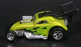 2009 Hot Wheels Modified Rides Fiat 500c Satin Green Turbo Flame Die Cast Toy Race Car Vehicle