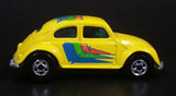 1991 Hot Wheels Park 'n Plates 1953-57 Volkswagen VW Bug Yellow Die Cast Toy Car Vehicle - Treasure Valley Antiques & Collectibles