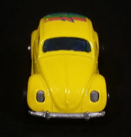 1991 Hot Wheels Park 'n Plates 1953-57 Volkswagen VW Bug Yellow Die Cast Toy Car Vehicle