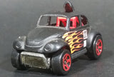 2002 Hot Wheels Baja Bug Volkswagen VW Beetle Matte Black w/ Flames Die Cast Toy Car Vehicle - Treasure Valley Antiques & Collectibles