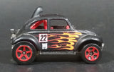 2002 Hot Wheels Baja Bug Volkswagen VW Beetle Matte Black w/ Flames Die Cast Toy Car Vehicle - Treasure Valley Antiques & Collectibles