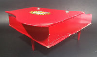 Vintage 1960s Beilei Red Wooden Baby Grand Piano Made in Shanghai, China - Treasure Valley Antiques & Collectibles