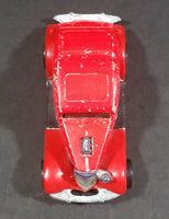 Rare 1987 Hot Wheels 3-Window '34 Red w/ Yellow White Black ZZ Die Cast Toy Car Hot Rod Vehicle