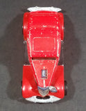 Rare 1987 Hot Wheels 3-Window '34 Red w/ Yellow White Black ZZ Die Cast Toy Car Hot Rod Vehicle