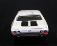 2003 Johnny Lightning 1971 Chevy Chevelle SS White w/ Black Stripes Die Cast Toy Car Vehicle w/ Opening Hood - Treasure Valley Antiques & Collectibles