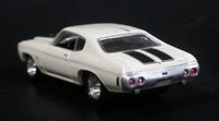 2003 Johnny Lightning 1971 Chevy Chevelle SS White w/ Black Stripes Die Cast Toy Car Vehicle w/ Opening Hood - Treasure Valley Antiques & Collectibles