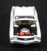 2003 Johnny Lightning 1971 Chevy Chevelle SS White w/ Black Stripes Die Cast Toy Car Vehicle w/ Opening Hood - Treasure Valley Antiques & Collectibles