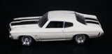 2003 Johnny Lightning 1971 Chevy Chevelle SS White w/ Black Stripes Die Cast Toy Car Vehicle w/ Opening Hood - Treasure Valley Antiques & Collectibles