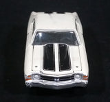 2003 Johnny Lightning 1971 Chevy Chevelle SS White w/ Black Stripes Die Cast Toy Car Vehicle w/ Opening Hood - Treasure Valley Antiques & Collectibles