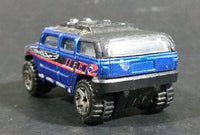 2004 Hot Wheels First Editions Rockster Blue Hummer Style Die Cast Toy Car Vehicle - Treasure Valley Antiques & Collectibles