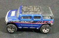 2004 Hot Wheels First Editions Rockster Blue Hummer Style Die Cast Toy Car Vehicle - Treasure Valley Antiques & Collectibles