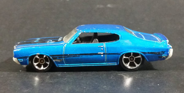 2010 Hot Wheels Muscle Mania '70 Buick GSX Dark Electric Blue Die Cast Toy Car Vehicle - Treasure Valley Antiques & Collectibles