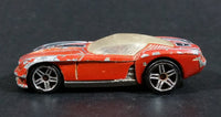 2007 Hot Wheels HW's Design Pony-Up Orange w/ Grey & Black Stripes Die Cast Toy Race Car Vehicle - Treasure Valley Antiques & Collectibles